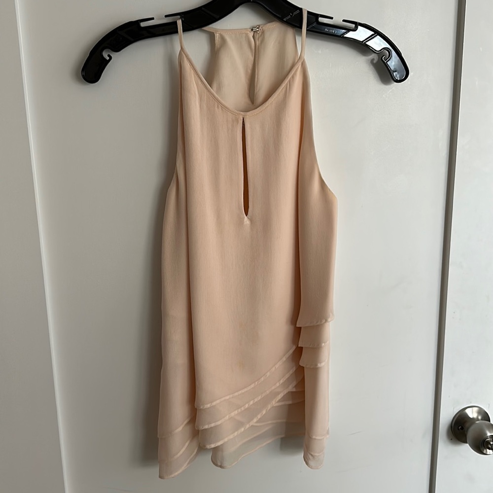 Parker silk tank - beautiful pale pink - structured and detailed blouse